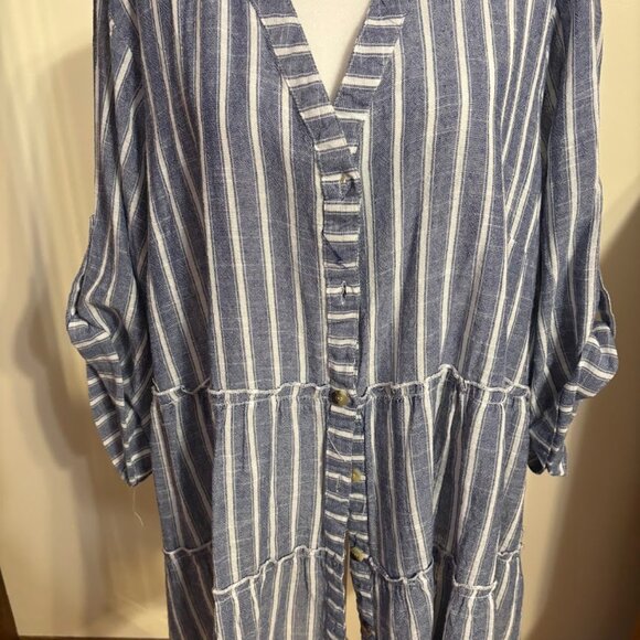 CLUB Z COLLECTION Gray/White (100% Cotton) top - 3x - Picture 6 of 13